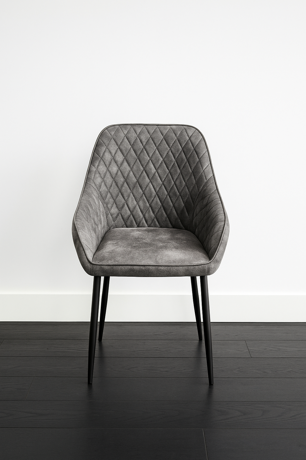 Dining Chair With Arms Sleek Black Metal Legs Multiple Colours