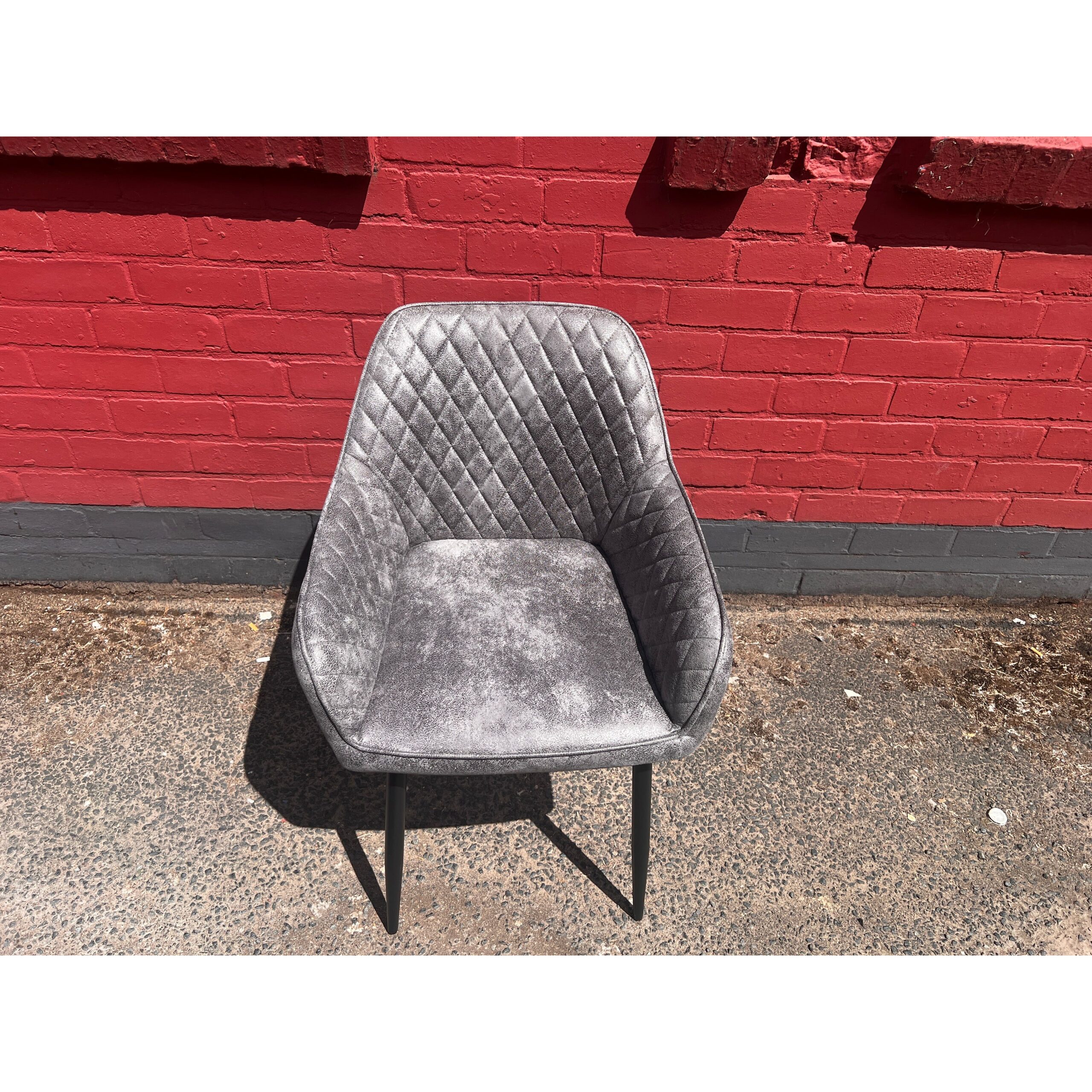 Dining Chair With Arms Sleek Black Metal Legs Multiple Colours - Image 3