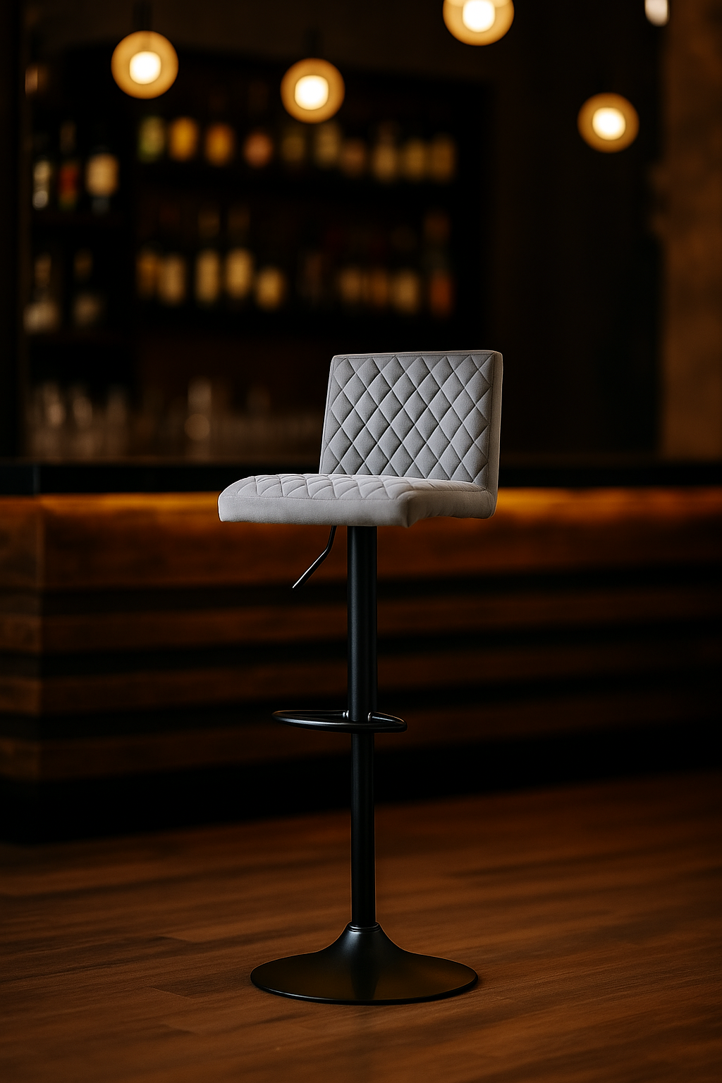 Bar Stools Velvet Chair Diamond Stitch