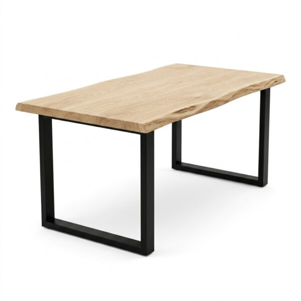 The Boston Dining Table With Box Legs (Waney Edge) (Multiple Textures/Sizes)