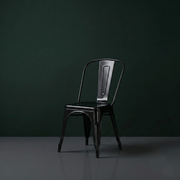 Bistro Dining Chair Steel Black Indoors