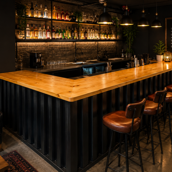 The Camden Bar Counter (BarTop) (Multiple Textures) (Waney/Live Edge)