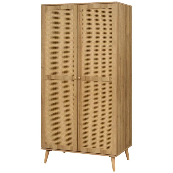 Manila Rattan 2 Door Double Wardrobe (Multiple Textures)