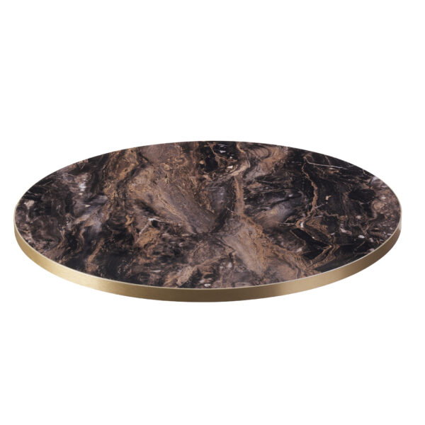 Cappuccino Gloss Marbled Round (Table Top) Multiple Sizes